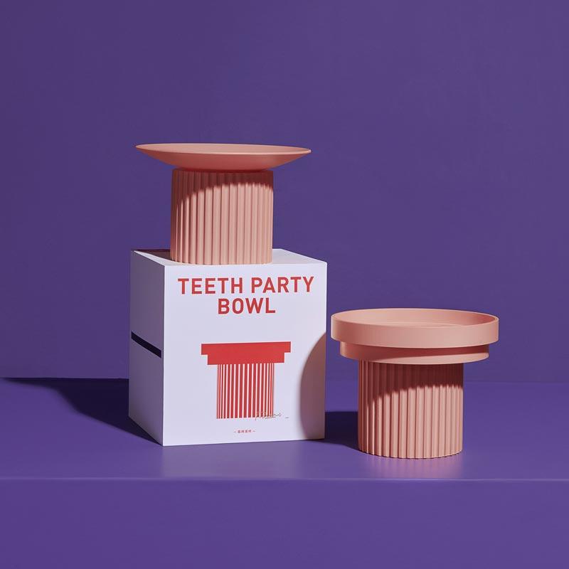 Teeth Party Bowl - Coral Pink